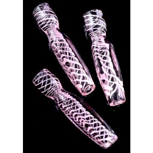 Pink Swirled Glass Chillums